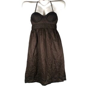 Proenza Schouler for Target Dress Womens 9 Brown Quilted Bustier Halter Empire